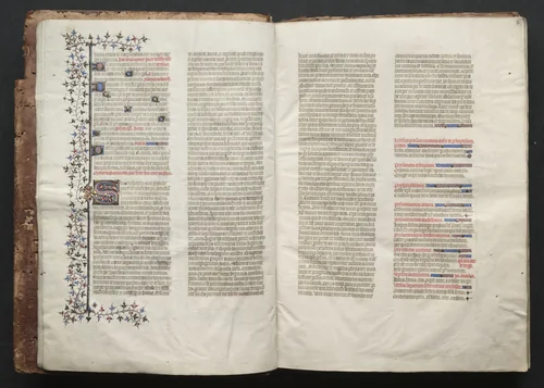 The Gotha Missal: Fol. 3v, Text by Master of the Boqueteaux, book, 1370-1380