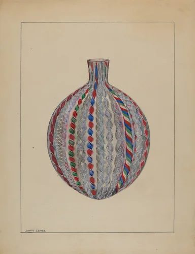 Bottle by John Dana, index of american design, 1937