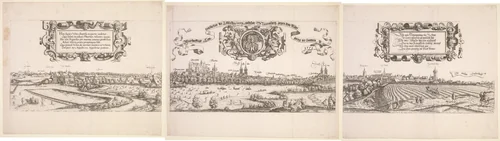 Panoramic View of Nuremberg by Hanns Lautensack, print, 1552