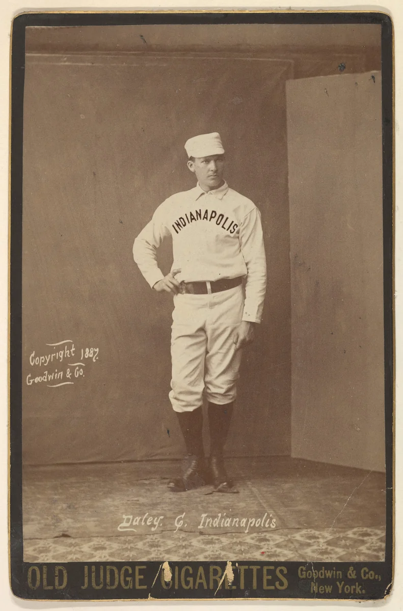 Daley, Catcher, Indianapolis, from the series Old Judge Cigarettes by Goodwin & Company, photograph, 1887