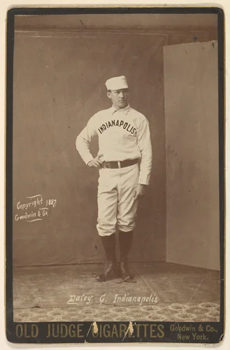 Daley, Catcher, Indianapolis, from the series Old Judge Cigarettes by Goodwin & Company, photograph, 1887