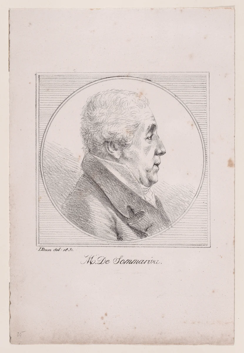 Portrait of M. de Sommarives by Dominique Vivant Denon, print, 1800-1825