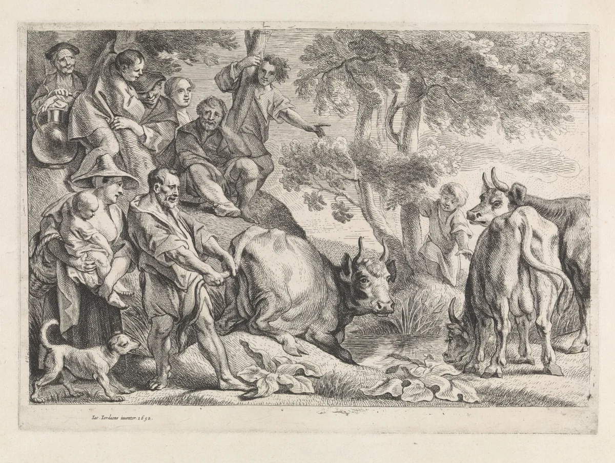 Hercules en Cacus by anonymous, print, 1652-1702