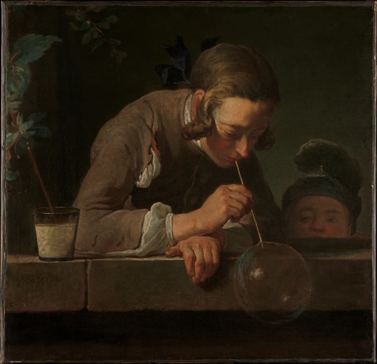Soap Bubbles by Jean-Siméon Chardin, painting, 1733-1734