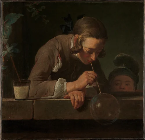 Soap Bubbles by Jean-Siméon Chardin, painting, 1733-1734