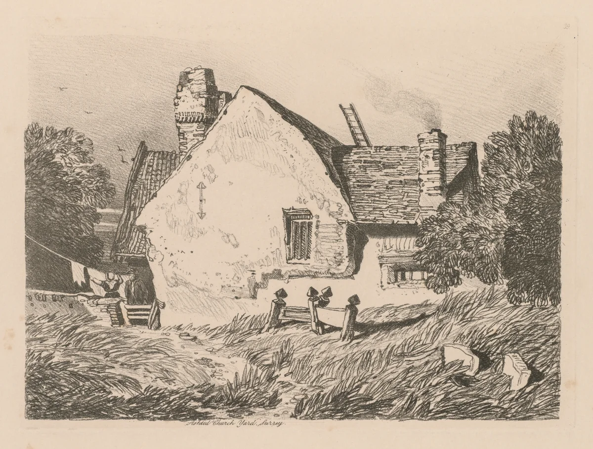 Liber Studiorum: Plate 39, View at Ashdted, Surrey by John Sell Cotman, book, 1838