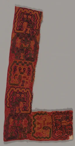 Border Fragment by Paracas, textile, -100-200