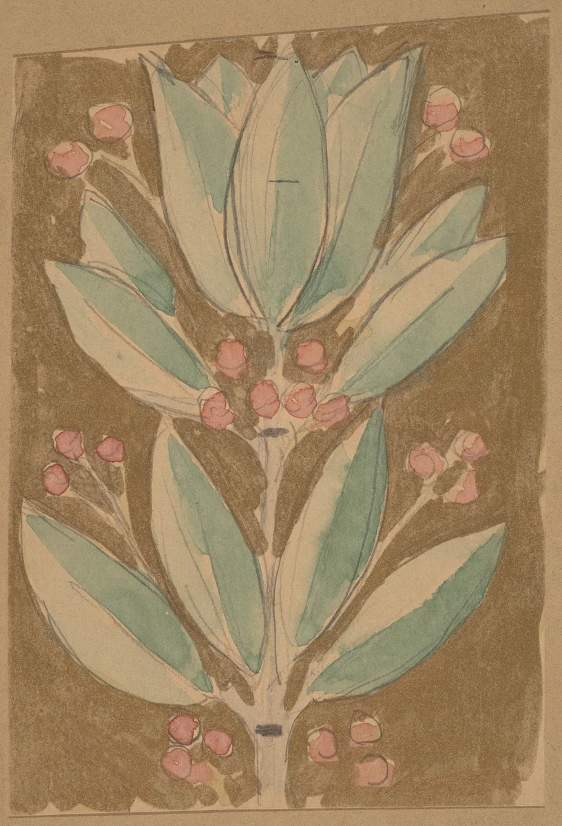 Study for a Border Design by Charles Sprague Pearce, drawing, 1890-1897