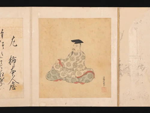 Portraits and Poems of the Thirty-six Poetic Immortals by Sumiyoshi Gukei, painting, 1674-1692