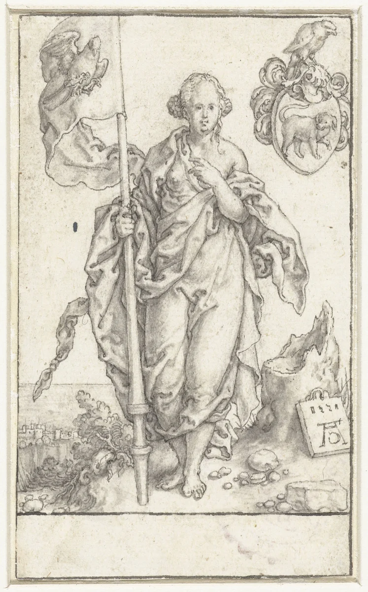 Geduld by Heinrich Aldegrever, drawing, 1551