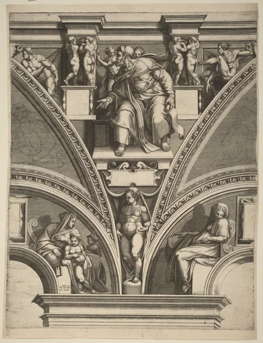 The Prophet Ezekiel by Giorgio Ghisi, print, 1570-1574