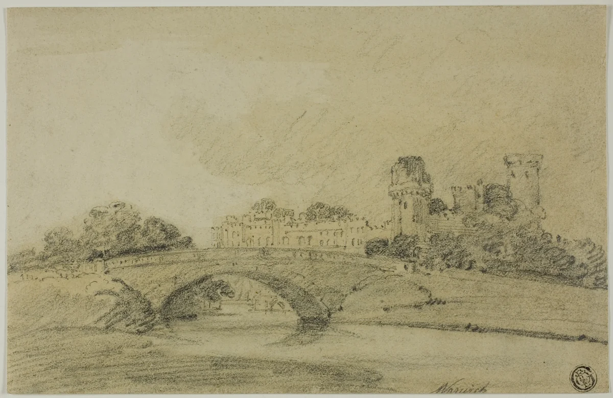Warwick Castle by Thomas Girtin, drawing, 1795-1802