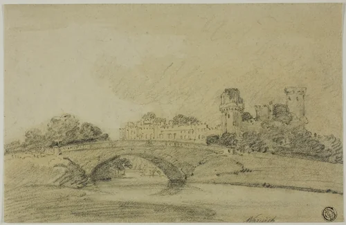 Warwick Castle by Thomas Girtin, drawing, 1795-1802