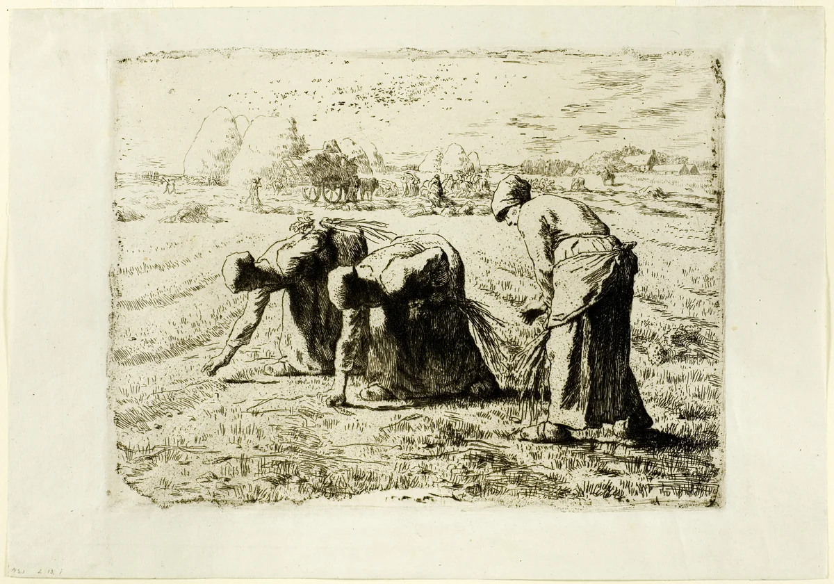 The Gleaners by Jean-François Millet, print, 1855-1856