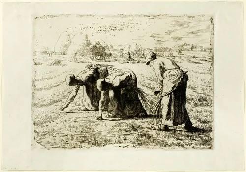 The Gleaners by Jean-François Millet, print, 1855-1856