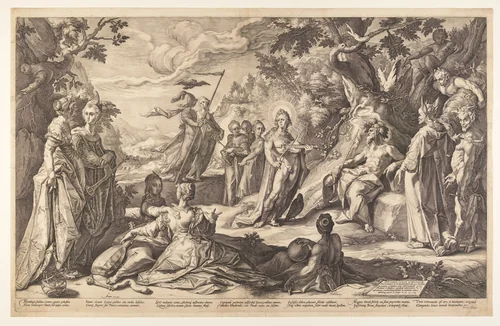 The Judgement of Midas by Hendrick Goltzius, print, 1590