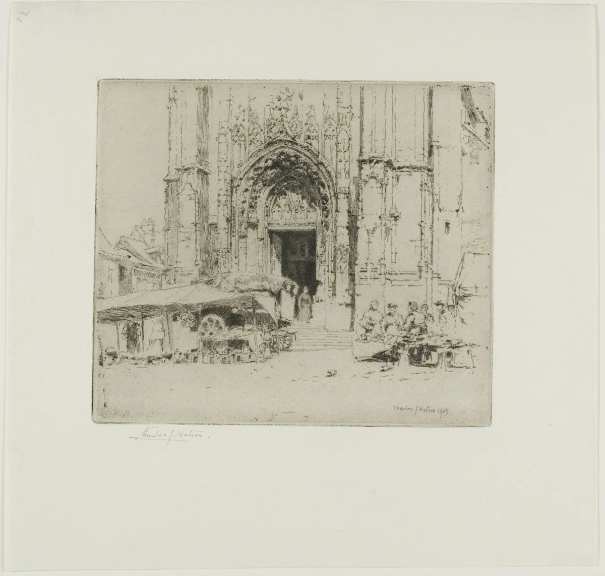 Neufchatel en Bray by Charles John Watson, print, 1905