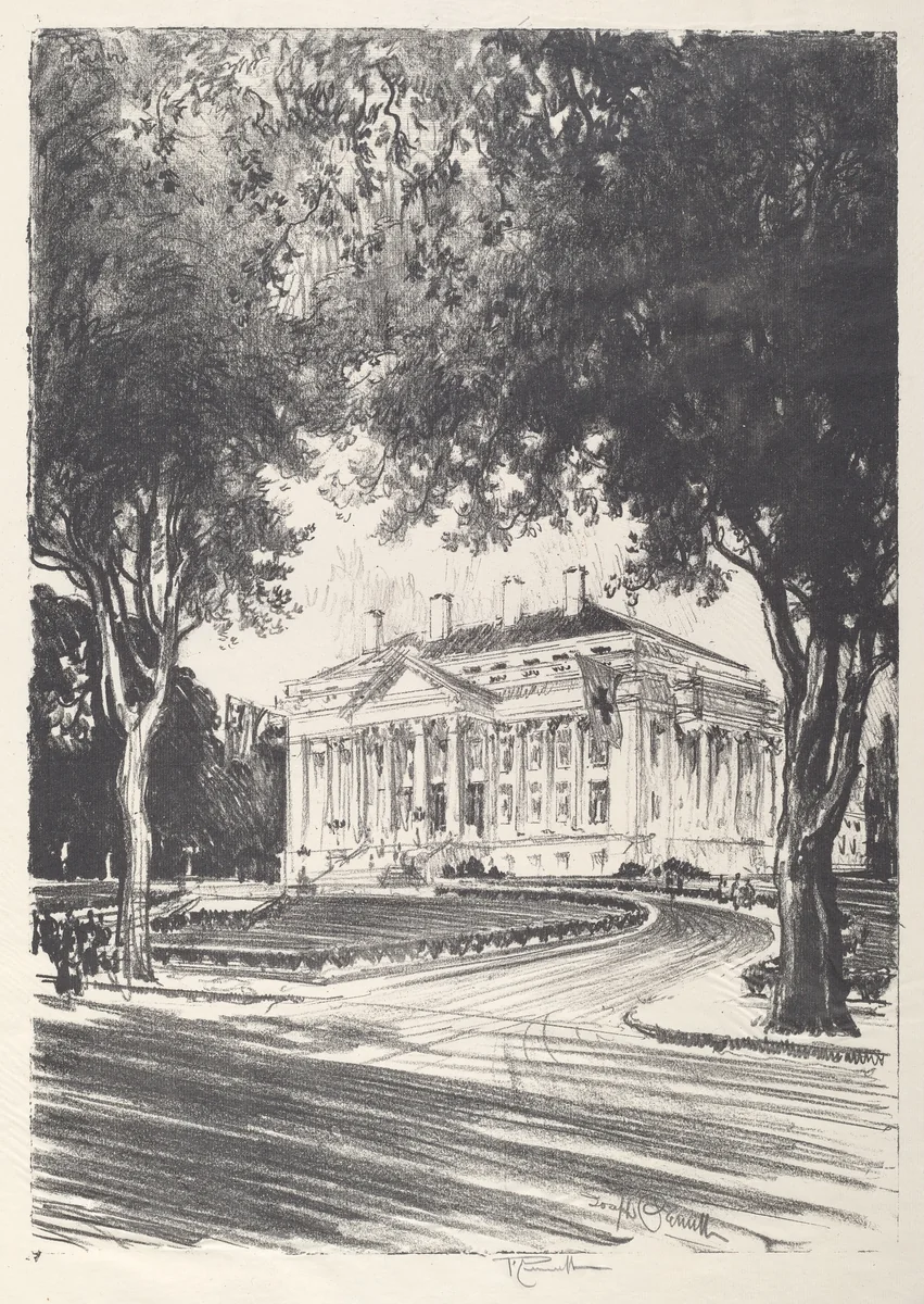 National Red Cross Headquarters, Washington by Joseph Pennell, print, 1919