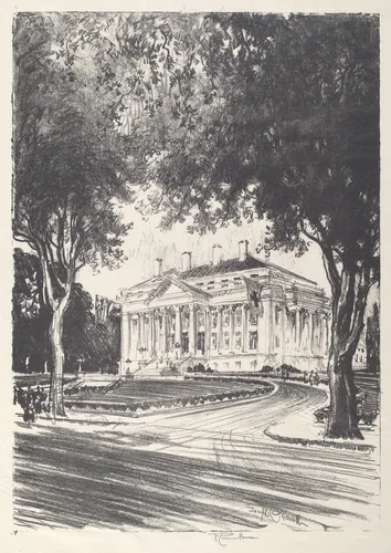 National Red Cross Headquarters, Washington by Joseph Pennell, print, 1919