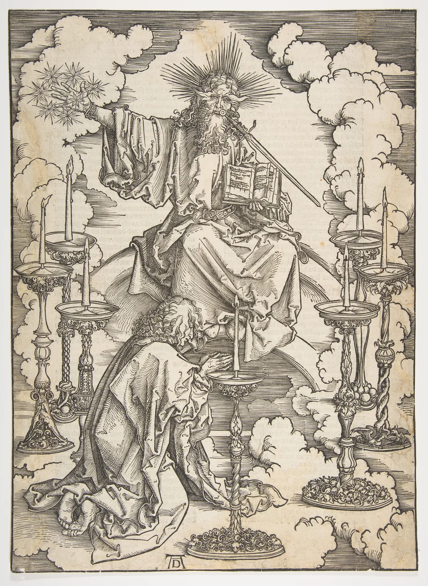 The Vision of the Seven Candlesticks, from "The Apocalypse", German Edition by Albrecht Dürer, print, 1498