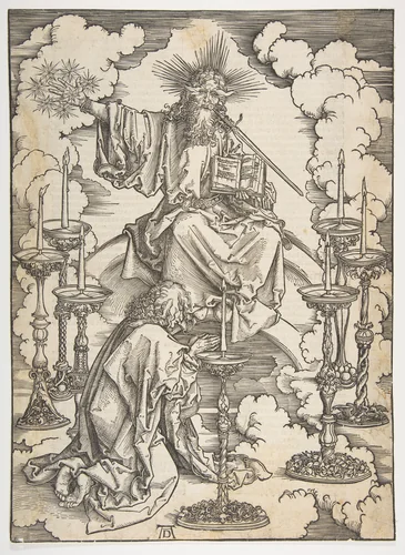 The Vision of the Seven Candlesticks, from "The Apocalypse", German Edition by Albrecht Dürer, print, 1498