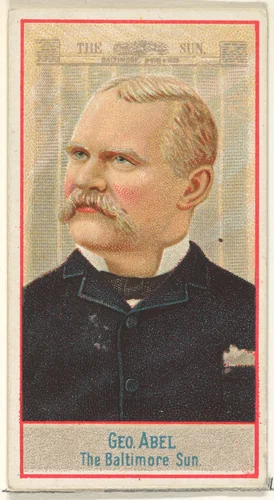 George Abel, The Baltimore Sun, from the American Editors series (N1) for Allen & Ginter Cigarettes Brands by Allen & Ginter, print, 1887