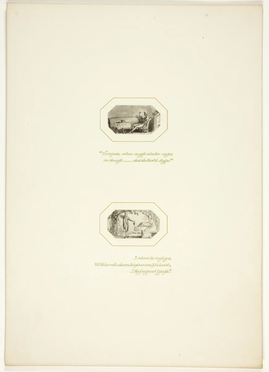 Study for a plate from The Task by Thomas Stothard, drawing, 1795-1805