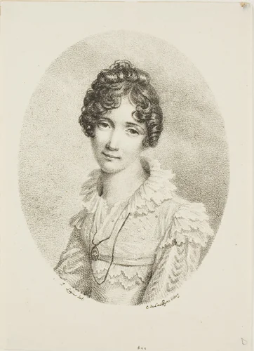 Portrait of a Young Woman by Sauveur J. Legros, print, 1774-1834
