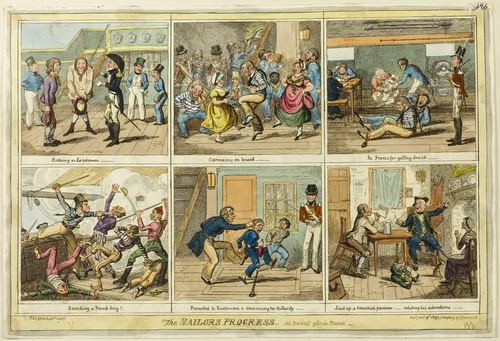 The Sailor's Progress by George Cruikshank, print, 1819