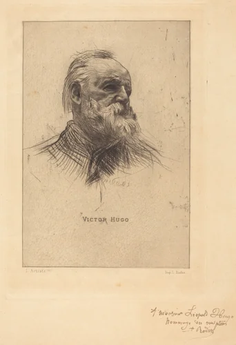 Victor Hugo, De Trois Quarts by Auguste Rodin, print, 1884