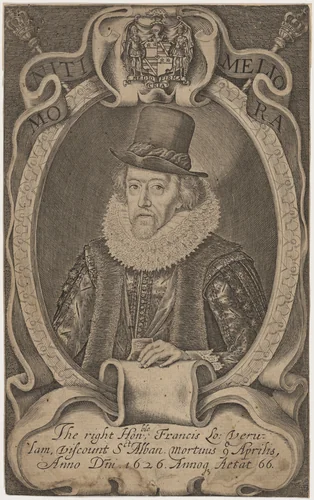 Sir Francis Bacon by Simon van de Passe, print, 1638