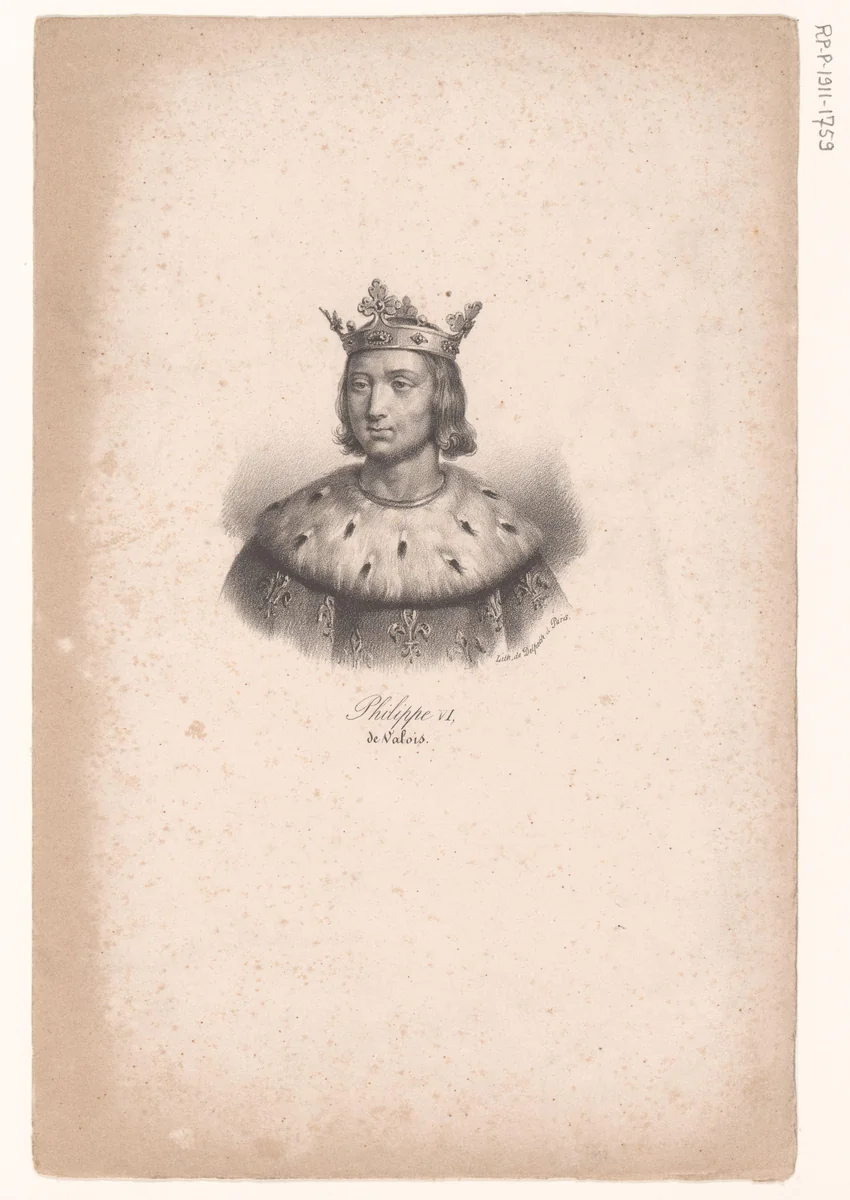 Portret van Filips VI van Frankrijk by anonymous, print, 1818-1842