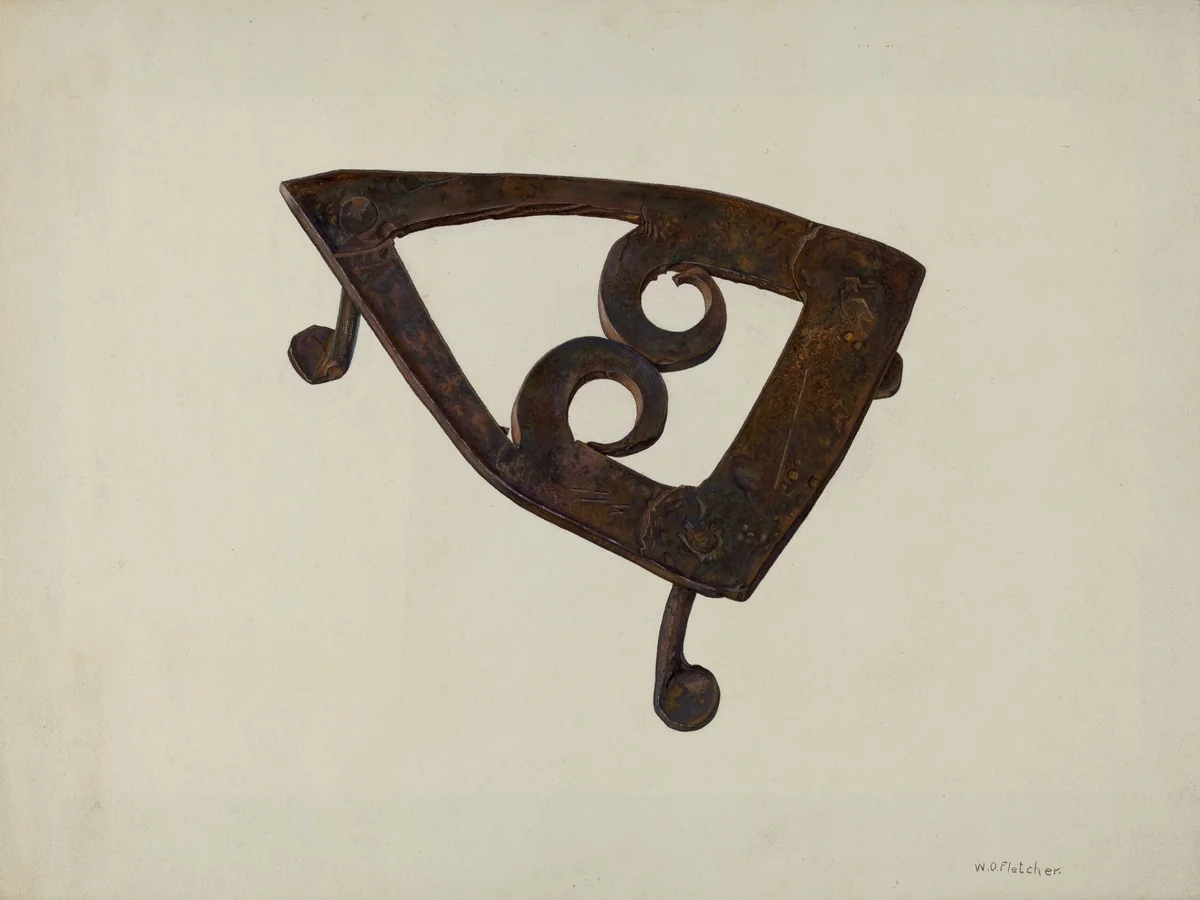 Iron Trivet by William O. Fletcher, index of american design, 1939