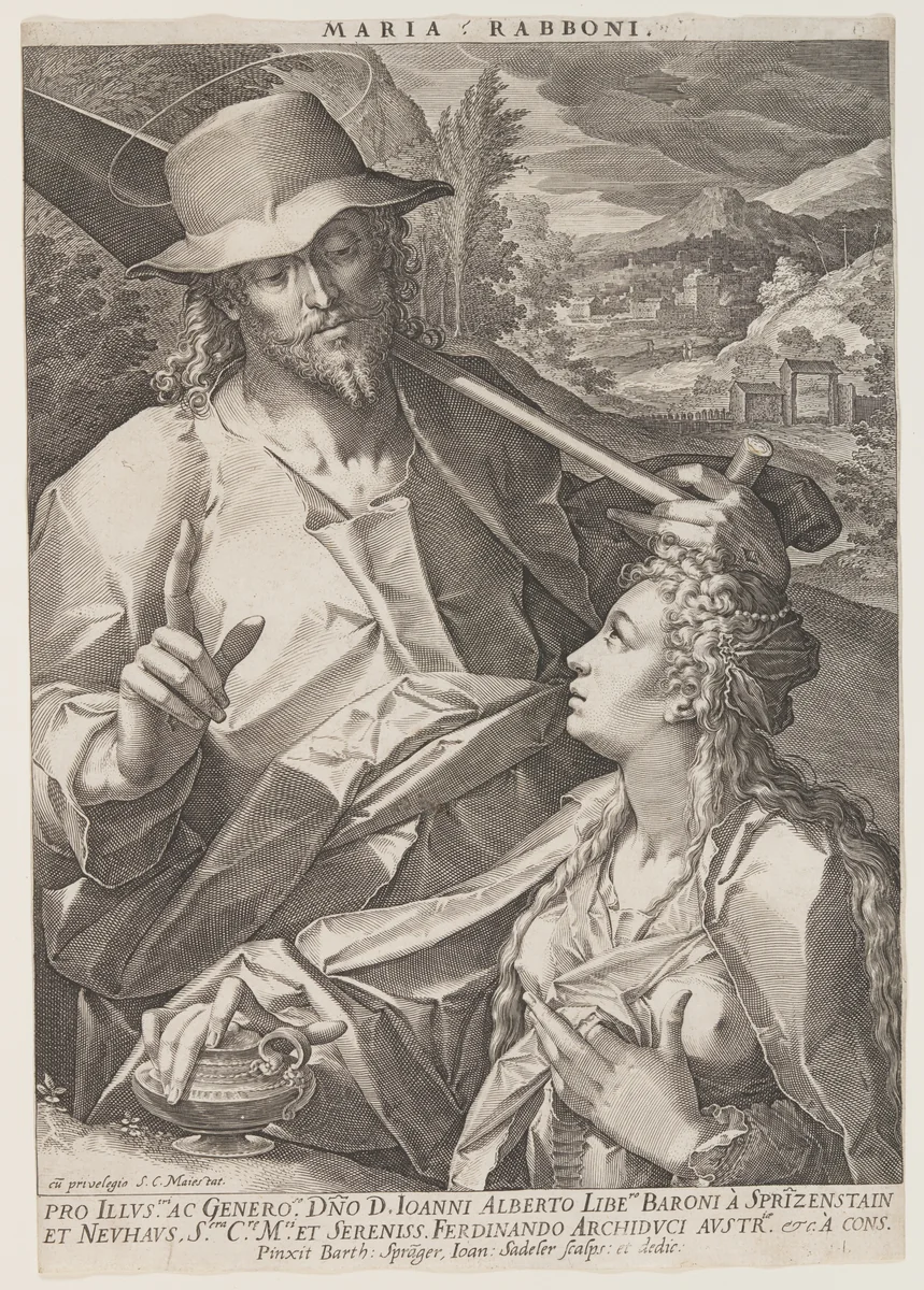 Noli Me Tangere by Jan Sadeler I, print, 1580-1600