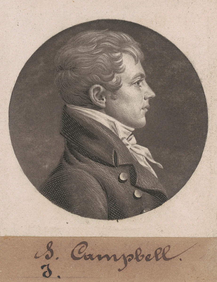 Levin Hicks Campbell by Charles B. J. Févret de Saint-Mémin, print, 1804