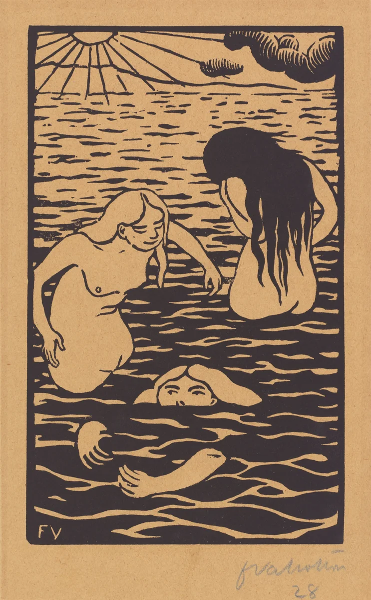 Three Bathers by Félix Vallotton, print, 1894