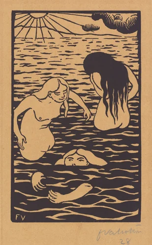 Three Bathers by Félix Vallotton, print, 1894