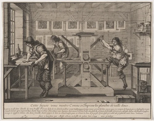 The Intaglio Printers by Abraham Bosse, print, 1642