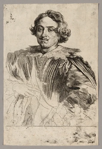 Justus Sustermans by Anthony van Dyck, print, 1630-1633