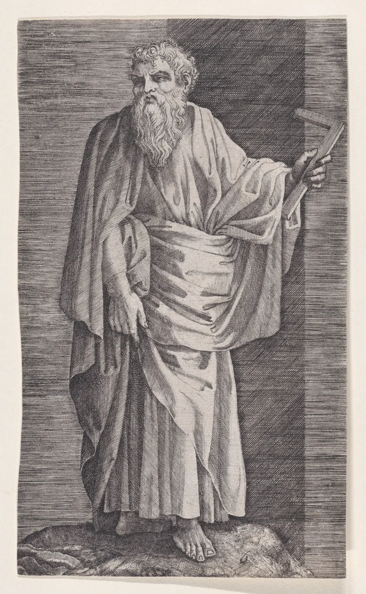 St. Matthew, from "Christ and the Apostles" by Lambert Suavius, print, 1530-1576