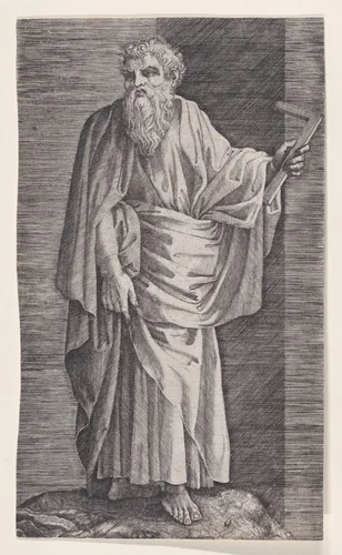 St. Matthew, from "Christ and the Apostles" by Lambert Suavius, print, 1530-1576