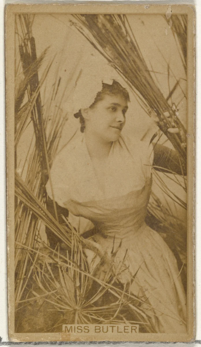 Miss Butler, from the Actors and Actresses series (N145-8) issued by Duke Sons & Co. to promote Duke Cigarettes by W. Duke, Sons & Co., photograph, 1890-1895
