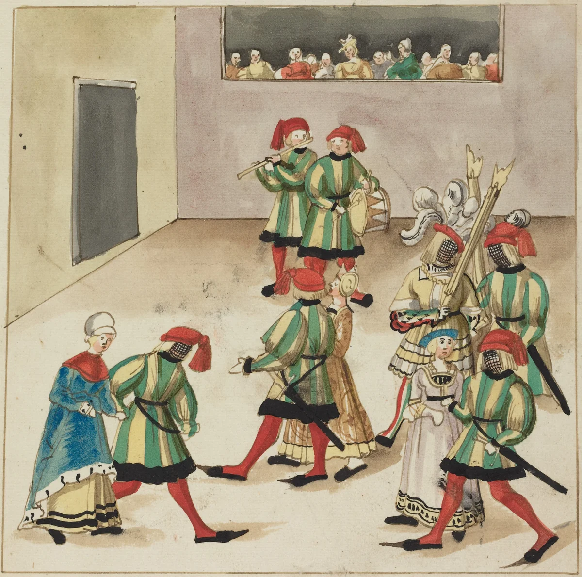 Masquerade by German 16th Century, drawing, 1515