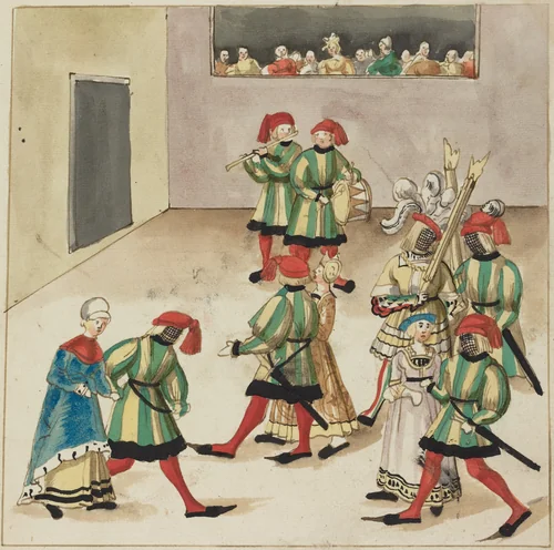 Masquerade by German 16th Century, drawing, 1515