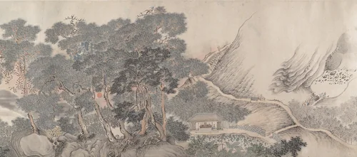 Landscape of the four seasons in the styles of old masters by Wei Zhike, painting, 1635