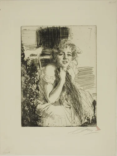 Emma Rasmussen by Anders Zorn, print, 1904