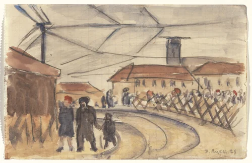 May Day, Moscow by Diego Rivera, drawing, 1928
