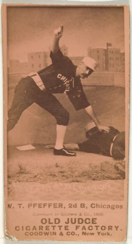 Fred "Dandelion" Pfeffer, 2nd Base, Chicago, from the Old Judge series (N172) for Old Judge Cigarettes by Goodwin & Company, photograph, 1888