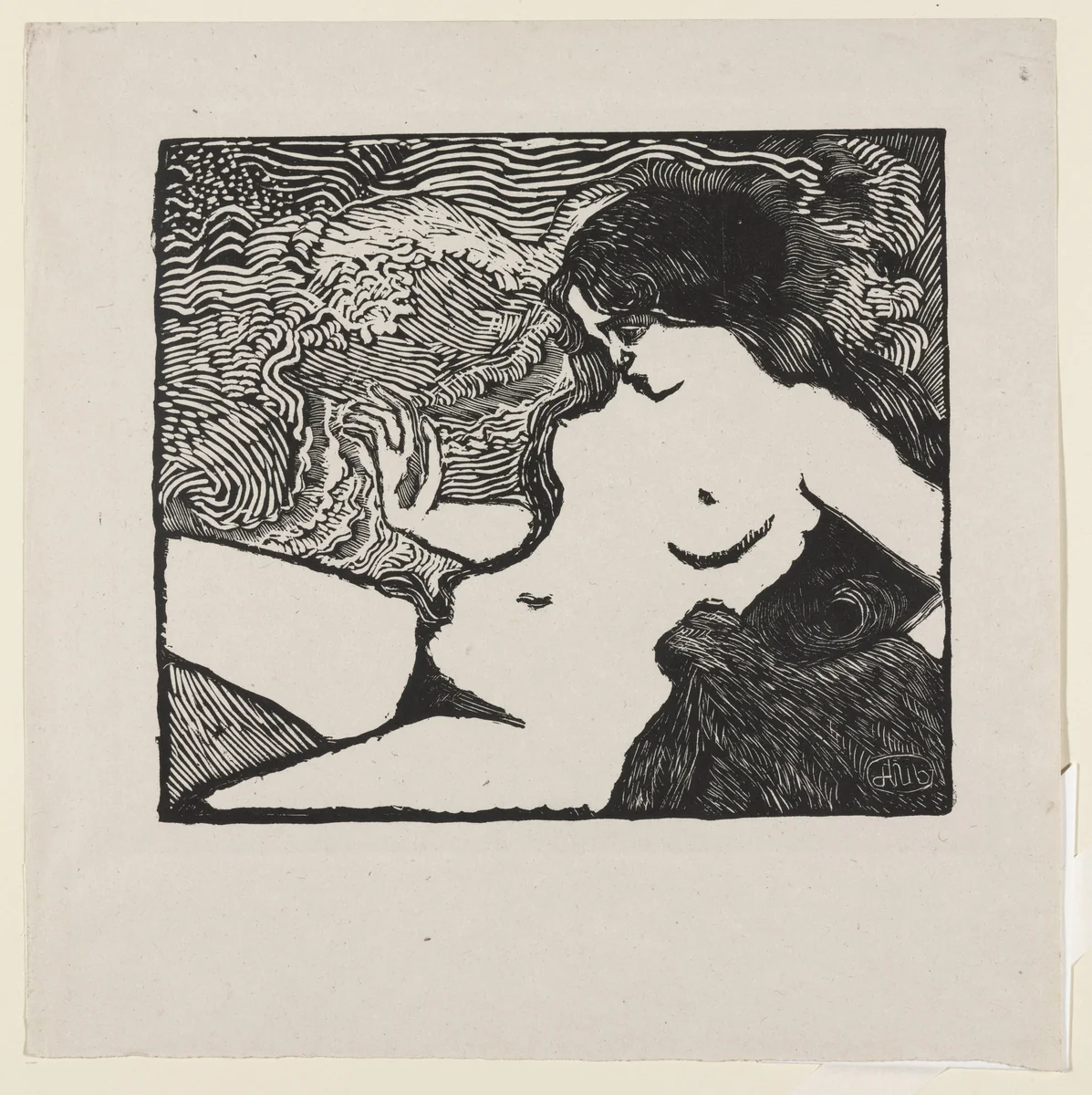 The Wave (La Vague) by Aristide Maillol, print, 1898