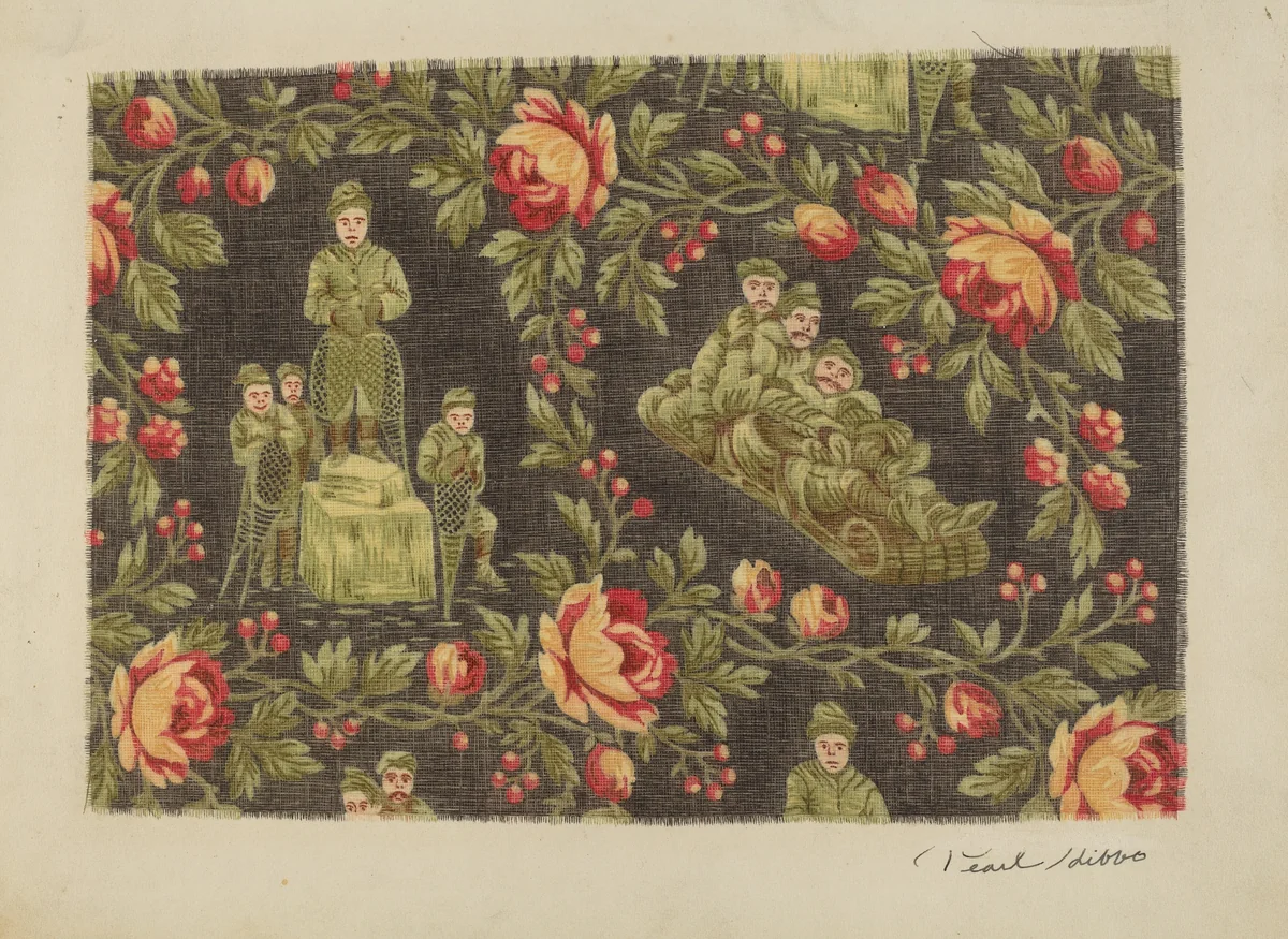 Printed Cotton (Winter Sports) by Pearl Gibbo, index of american design, 1939